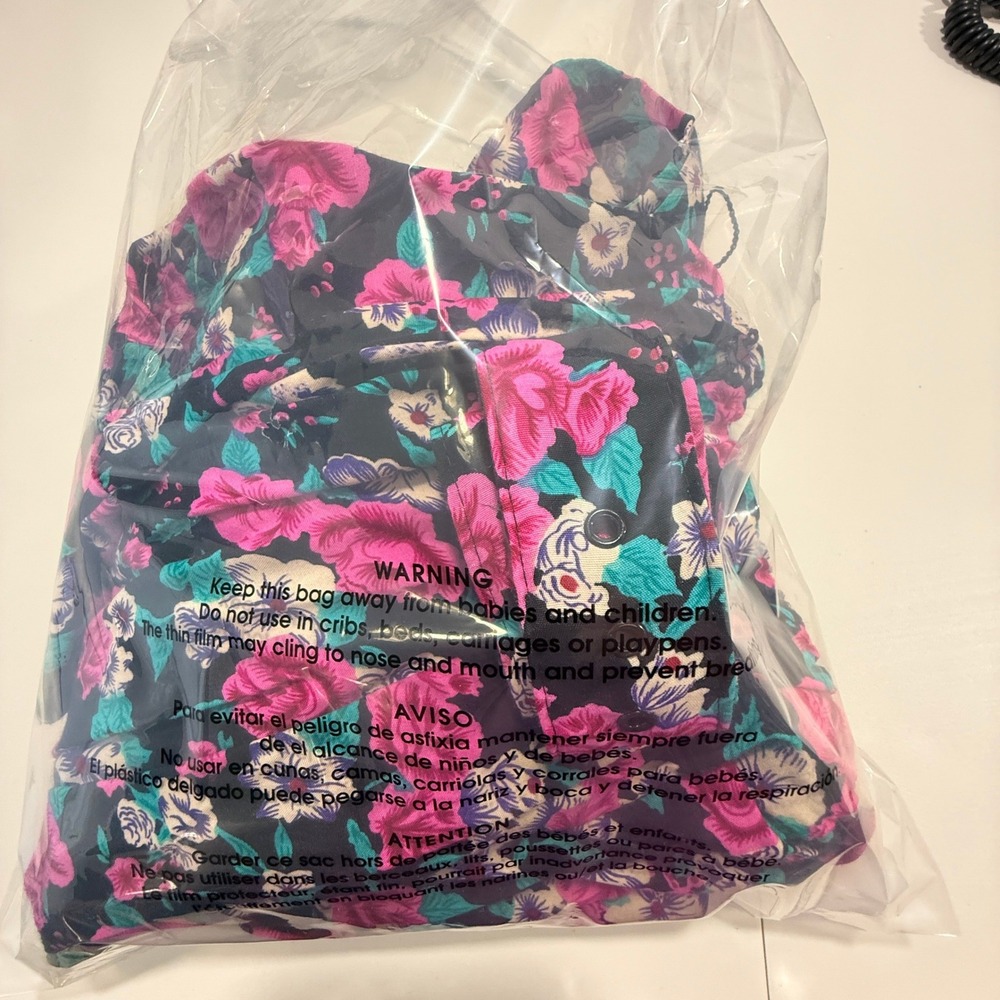 E.D. Michaels Floral Romper 9/10P Multicolor VTG 90s Cottagecore Shoulder Pads - Picture 13 of 15